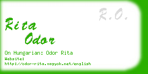 rita odor business card